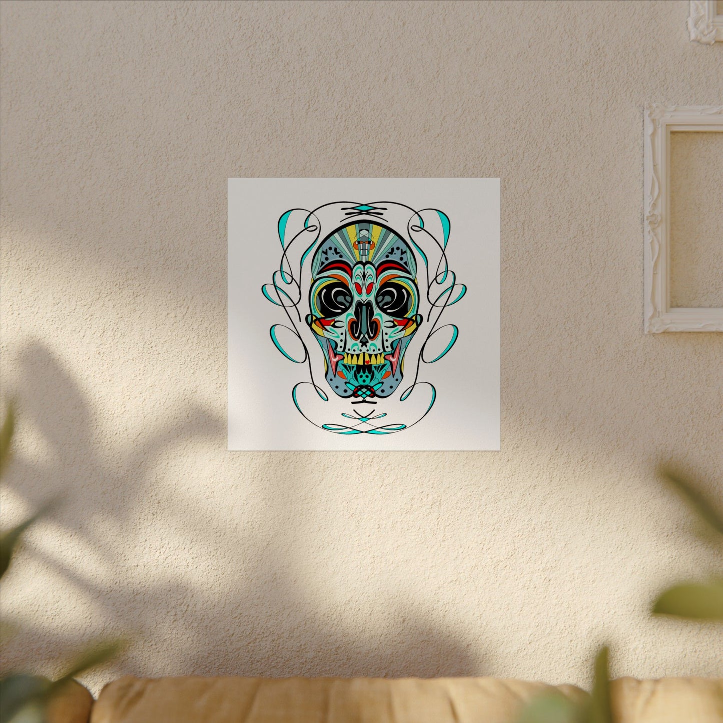 Sugar Skull | Watercolor Skull Wall Art, Day of the Dead Print