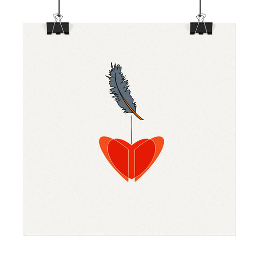 Lite HEARTed Textured Watercolor Matte Posters