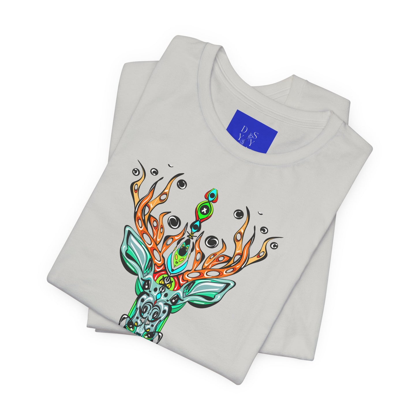 Deer — Geometric Floral Deer Graphic Tee