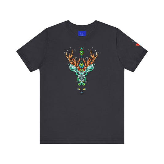Deer — Geometric Floral Deer Graphic Tee