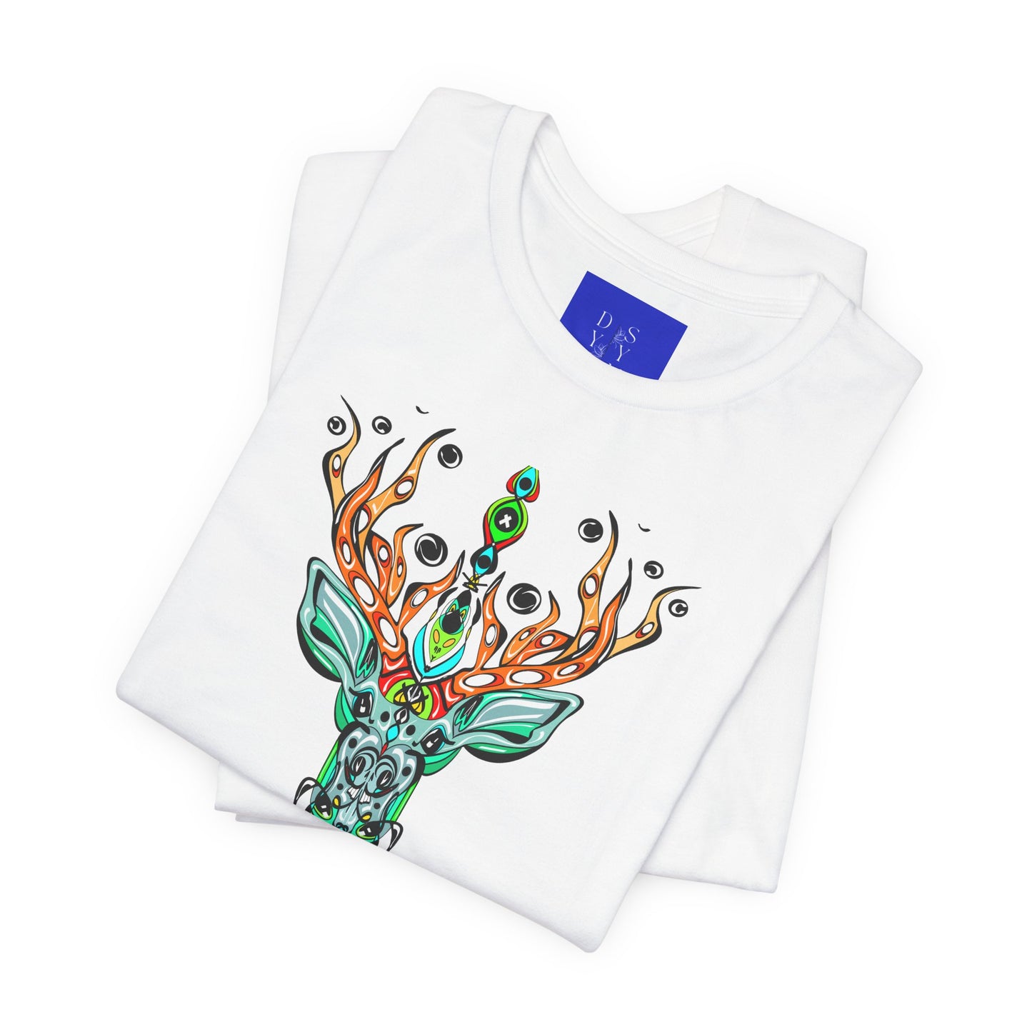 Deer — Geometric Floral Deer Graphic Tee