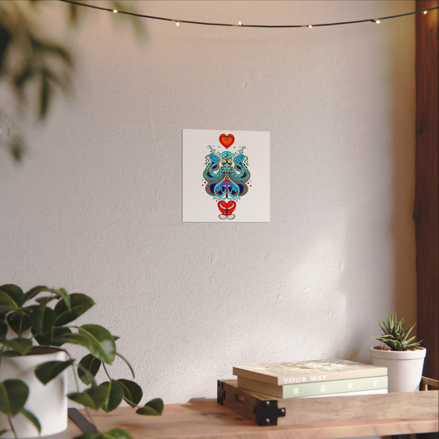3 HEARTS Watercolor Matte Poster