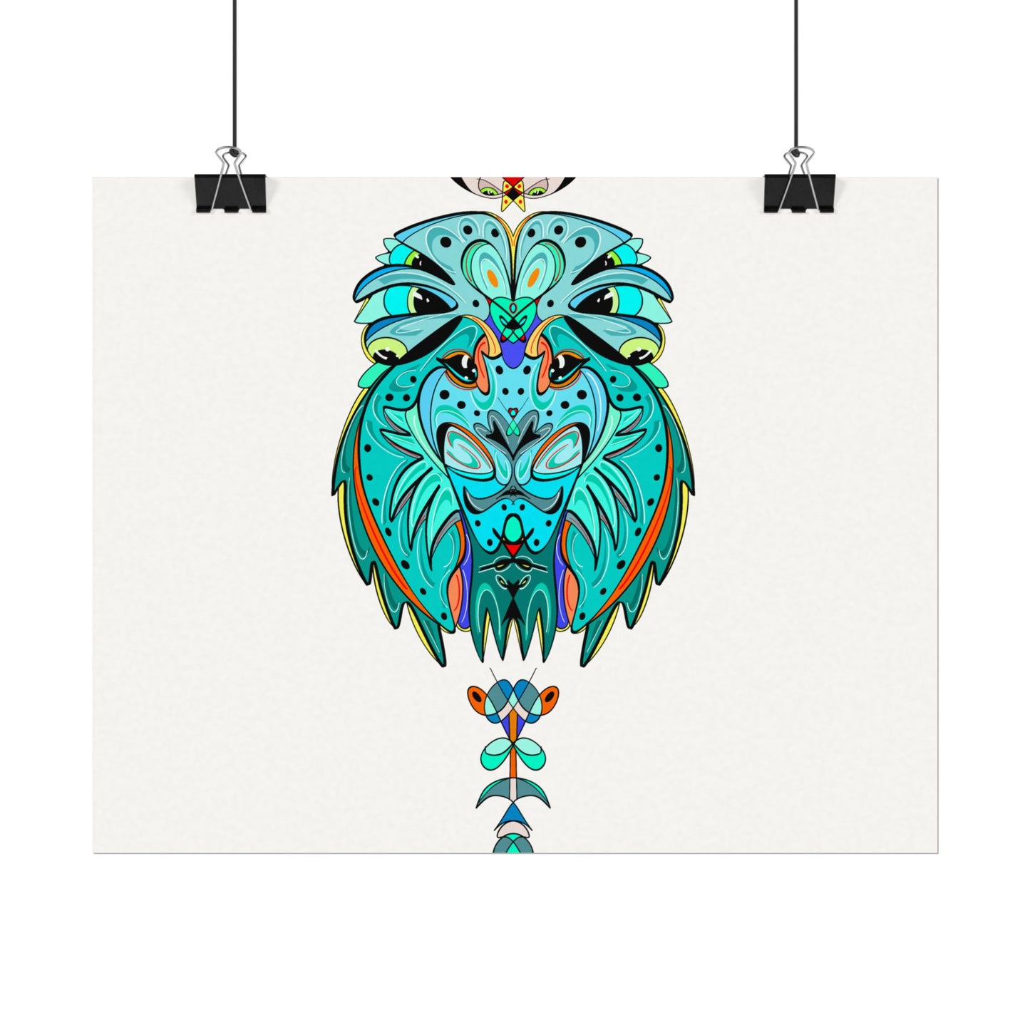 Lion | Textured Watercolor Matte Poster