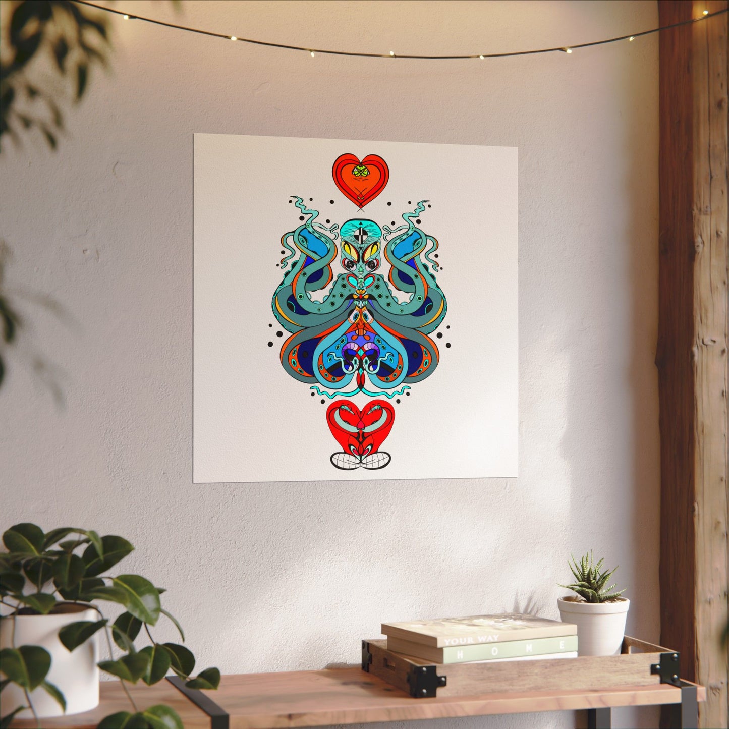 3 HEARTS Watercolor Matte Poster