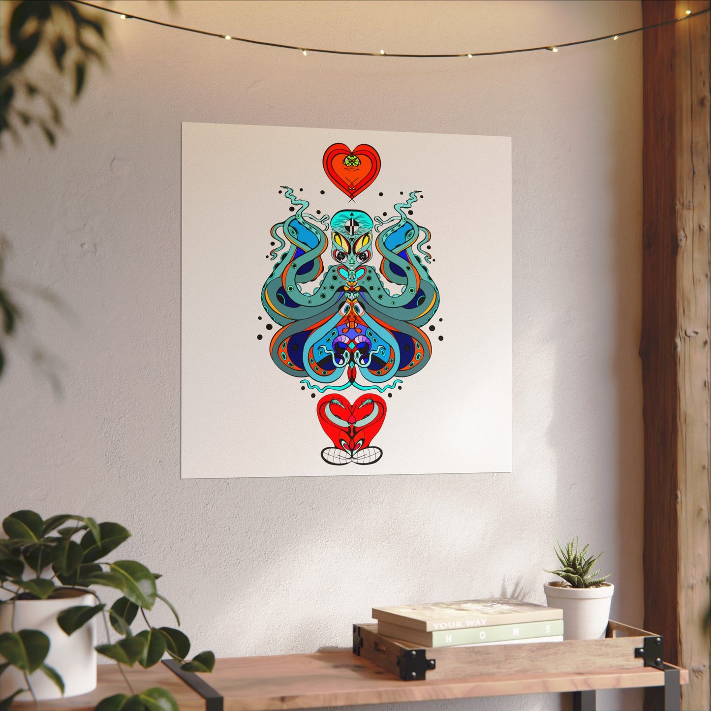 3 HEARTS Watercolor Matte Poster