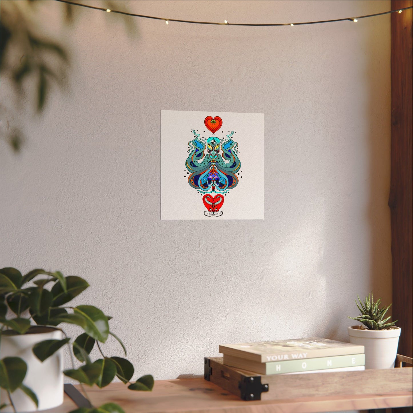 3 HEARTS Watercolor Matte Poster