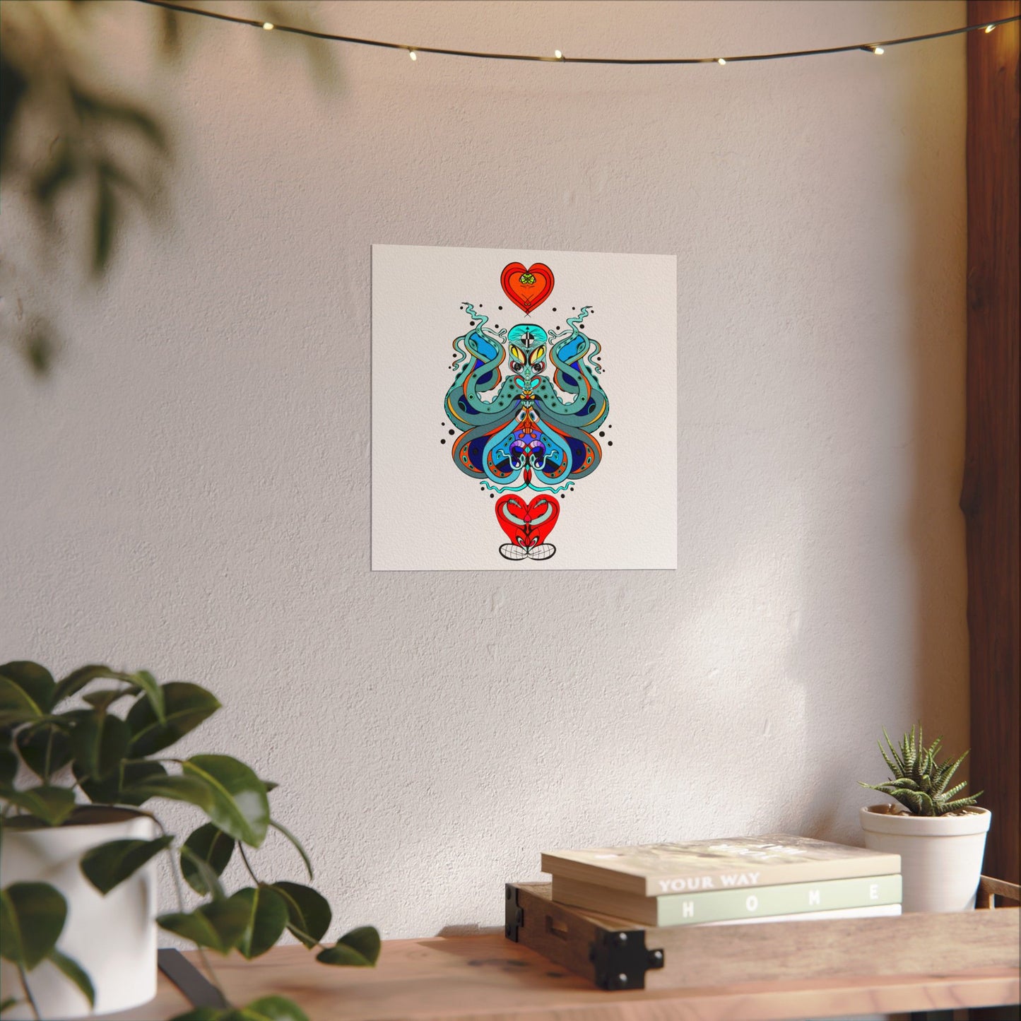 3 HEARTS Watercolor Matte Poster