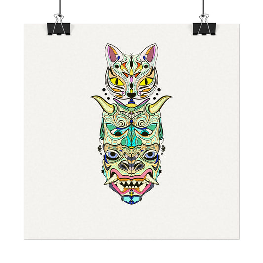 Samurai | Textured Watercolor Matte Poster