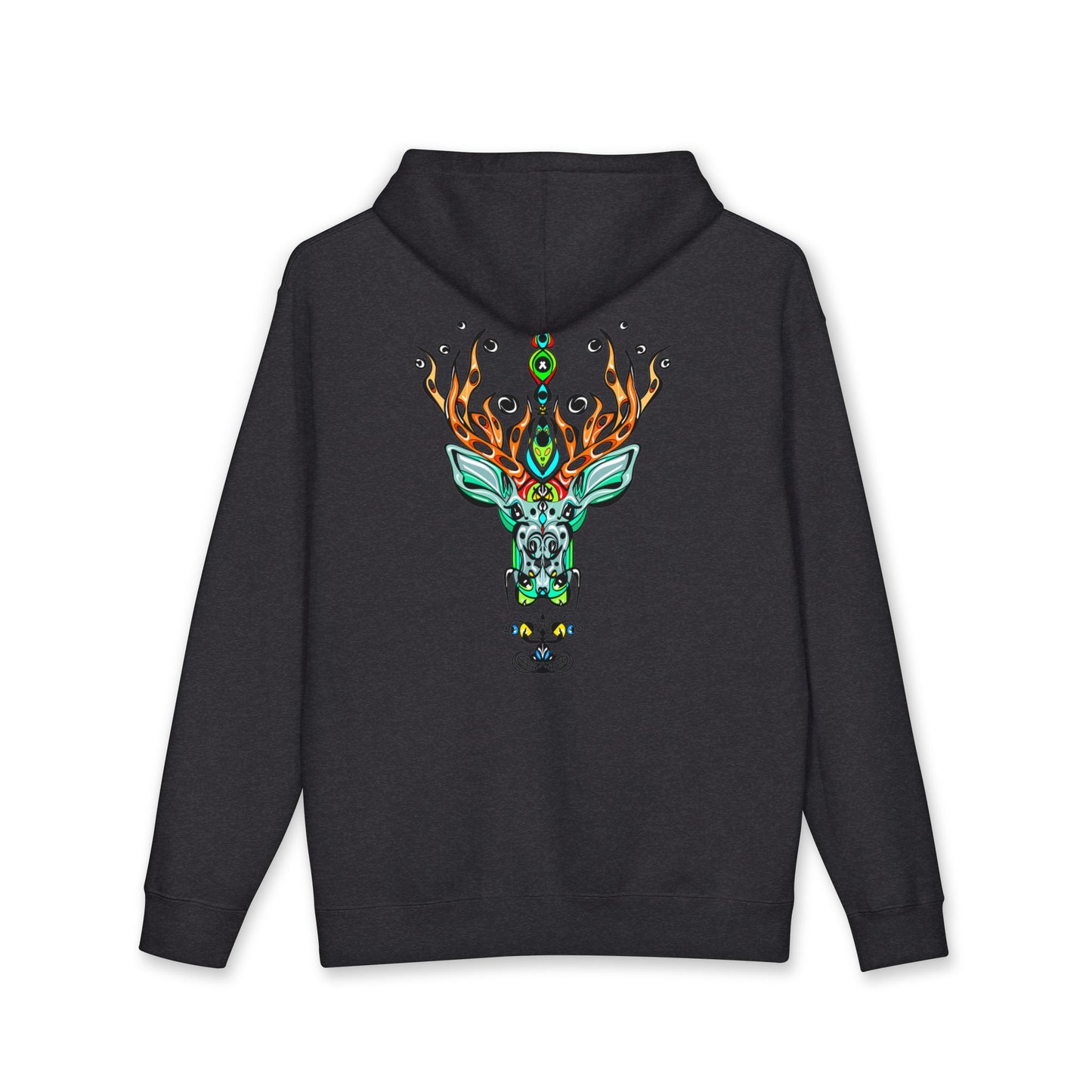 Deer — Colorful Geometric Deer Head Hoodie (Mystic Nature)