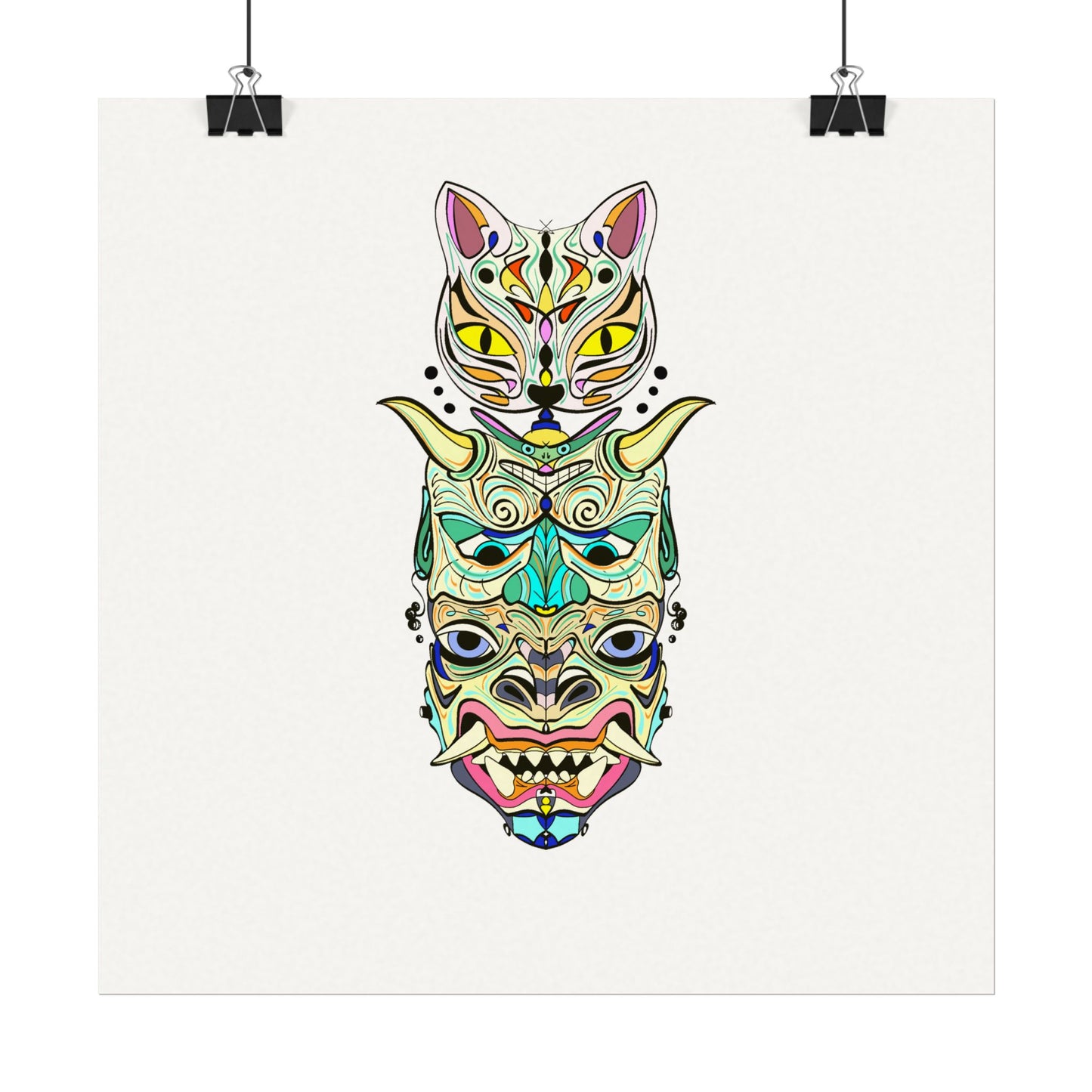 Samurai | Textured Watercolor Matte Poster