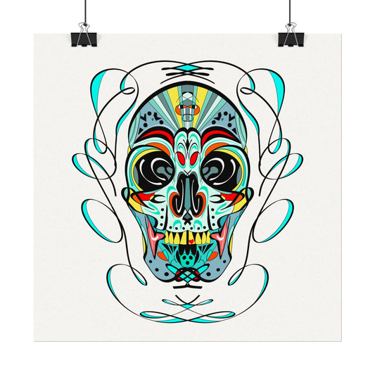 Sugar Skull | Watercolor Skull Wall Art, Day of the Dead Print