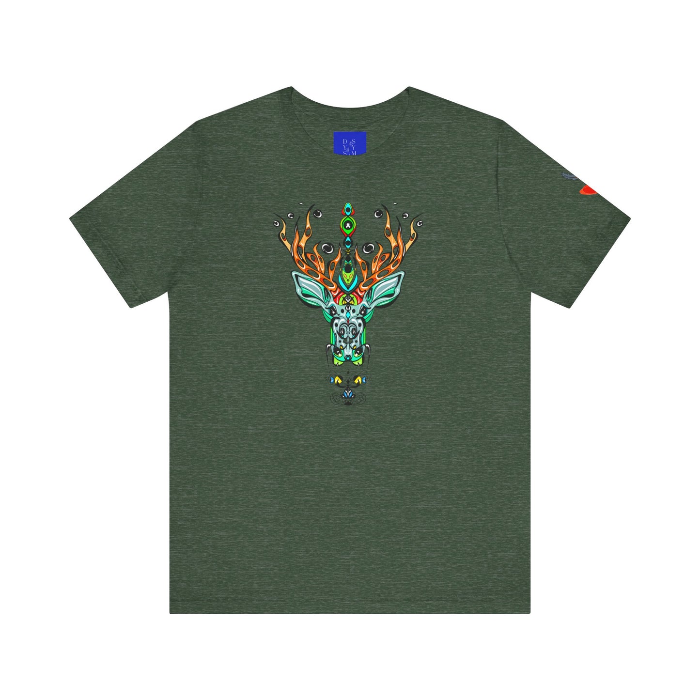 Deer — Geometric Floral Deer Graphic Tee