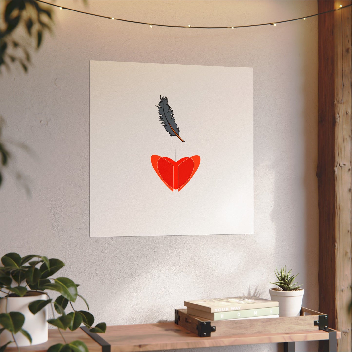 Lite HEARTed Textured Watercolor Matte Posters