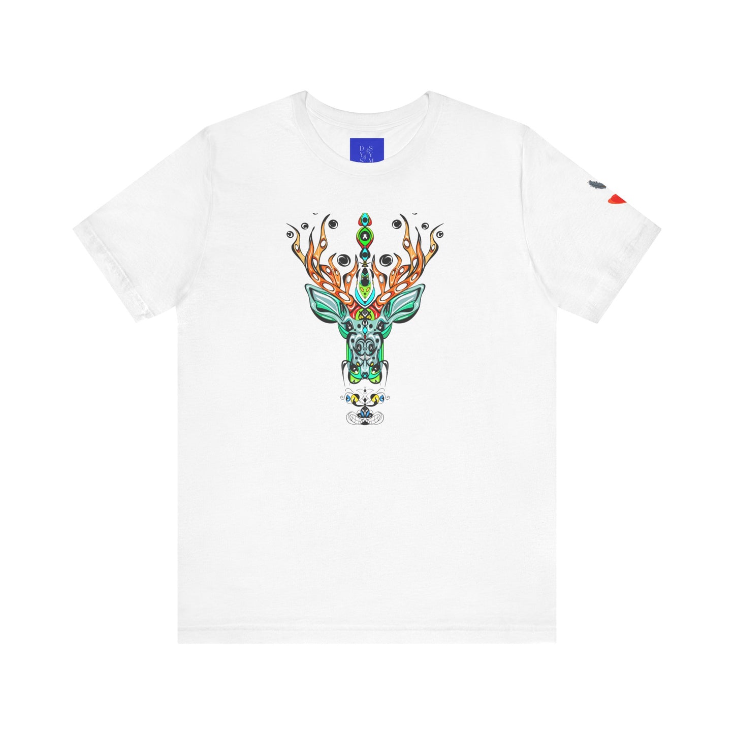 Deer — Geometric Floral Deer Graphic Tee