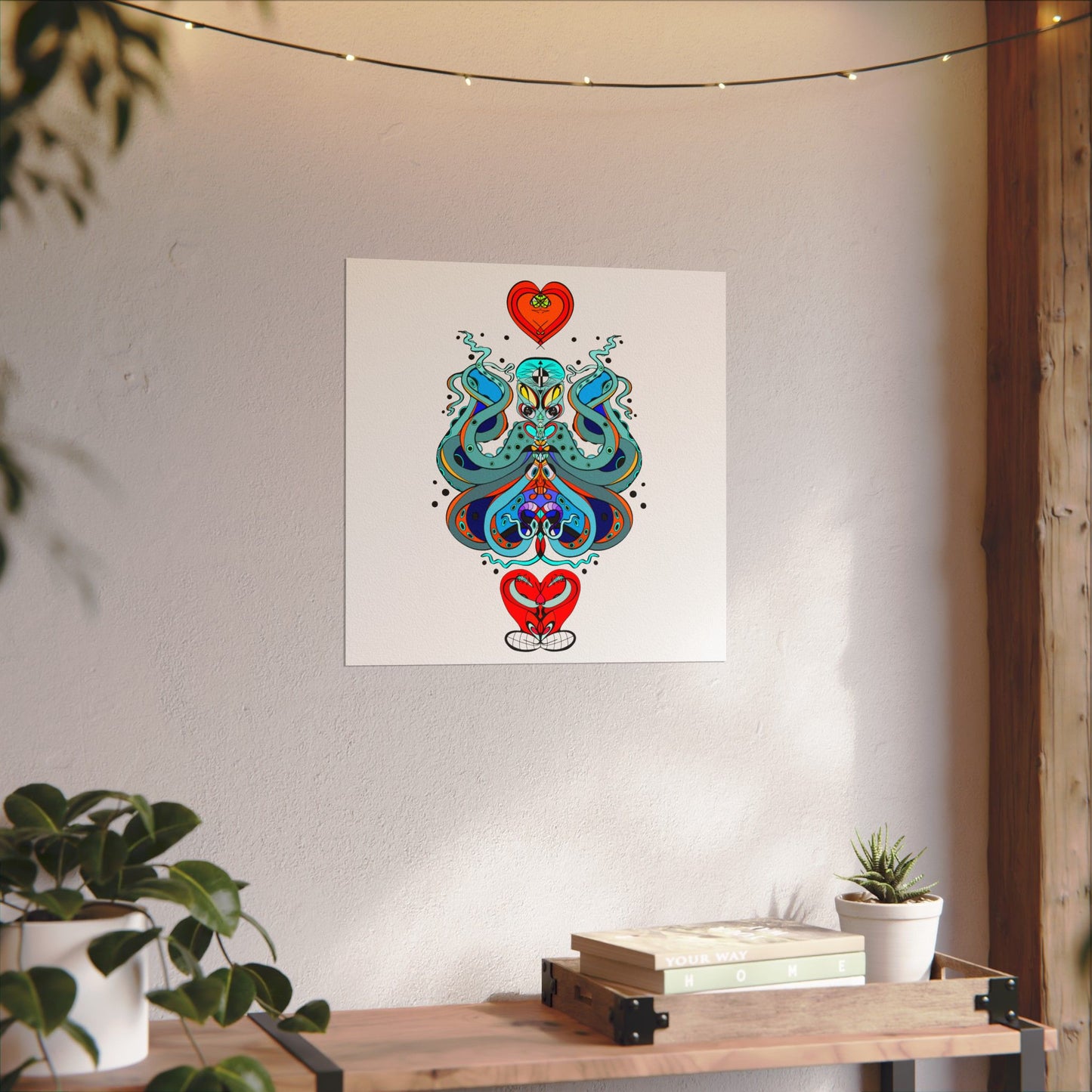 3 HEARTS Watercolor Matte Poster
