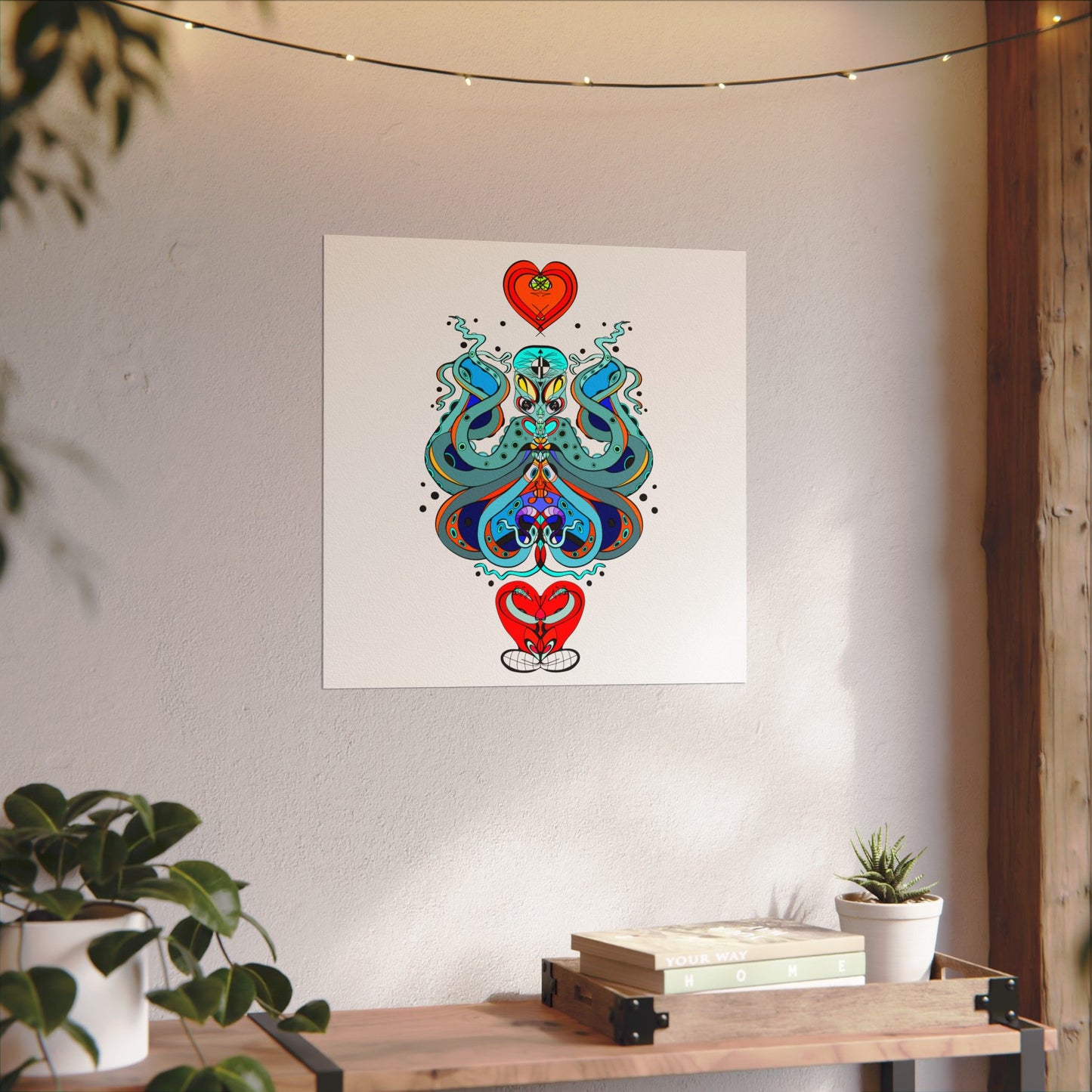 3 HEARTS Watercolor Matte Poster