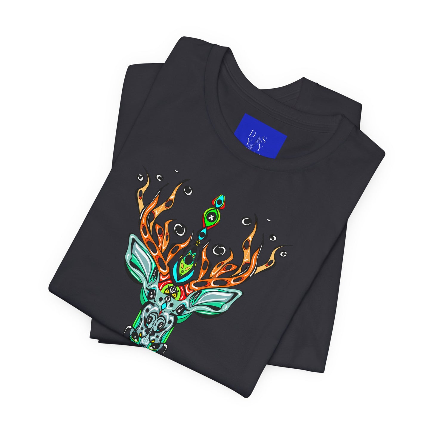 Deer — Geometric Floral Deer Graphic Tee