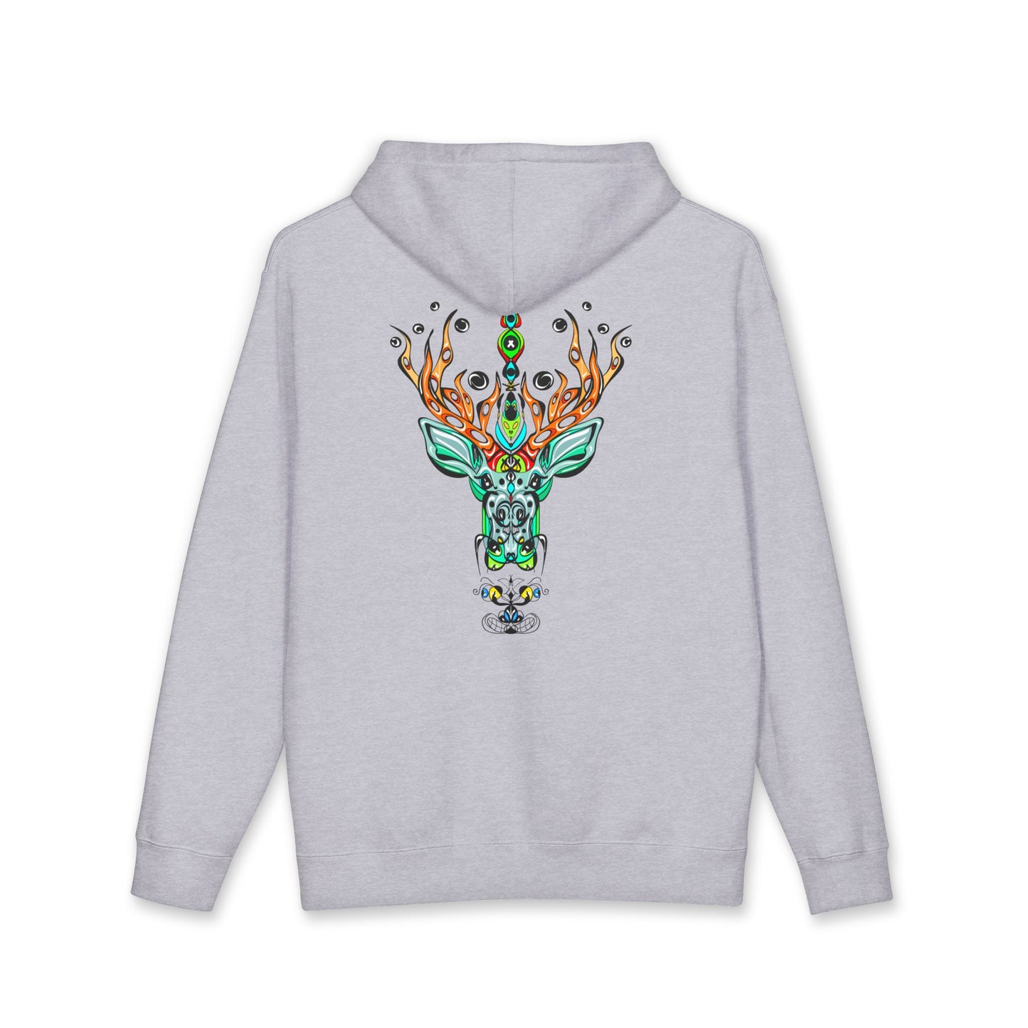 Deer — Colorful Geometric Deer Head Hoodie (Mystic Nature)