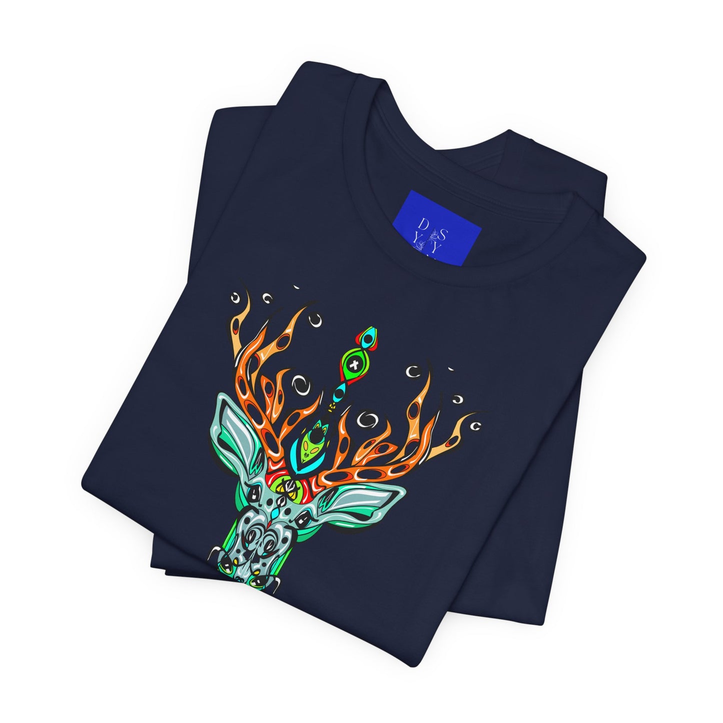 Deer — Geometric Floral Deer Graphic Tee