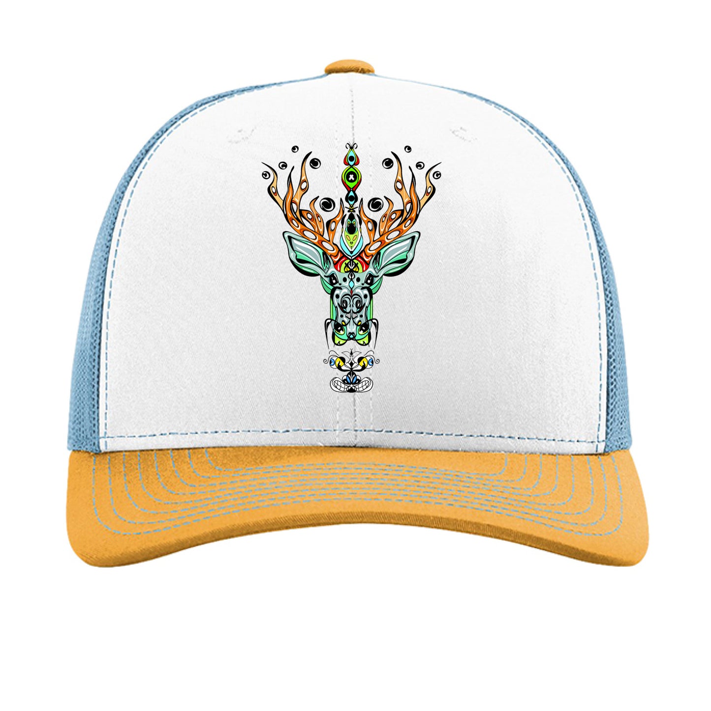 White/ Columbia Blue/ Yellow - FRONT