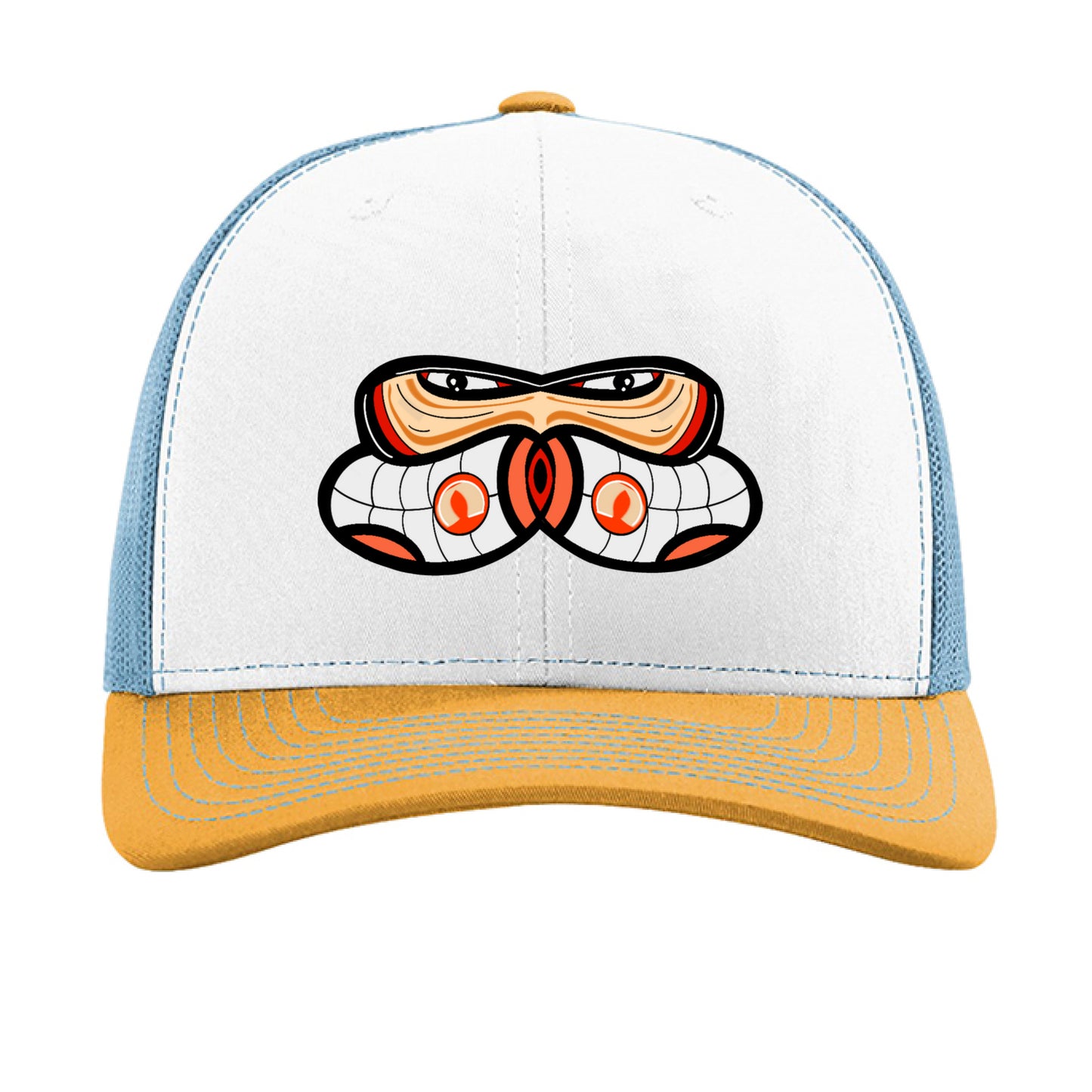 White/ Columbia Blue/ Yellow - FRONT