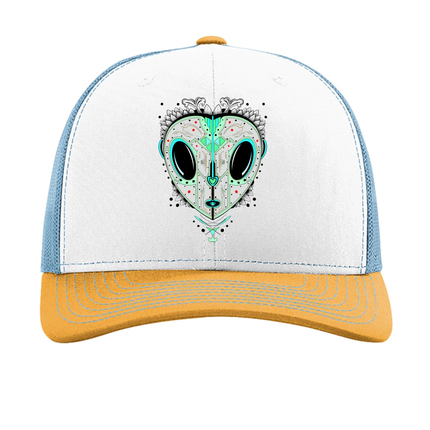White/ Columbia Blue/ Yellow - FRONT